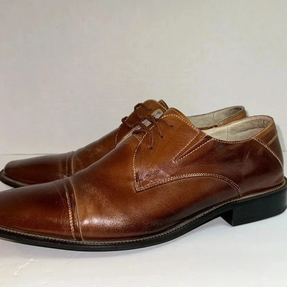 Stacy Adams Randall Cognac Dress Shoes - Picture 5 of 6